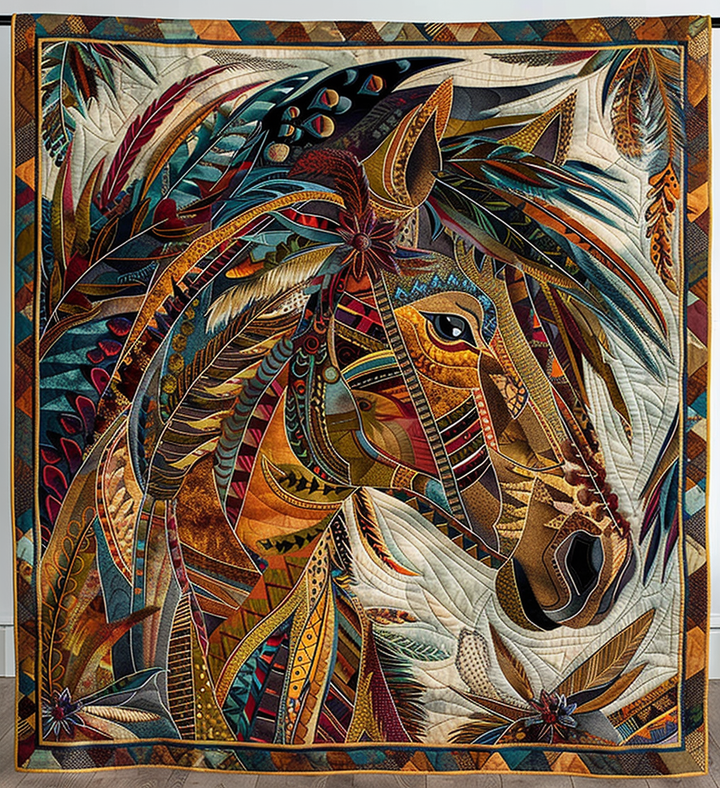 Lou - Couverture matelassée Cheval