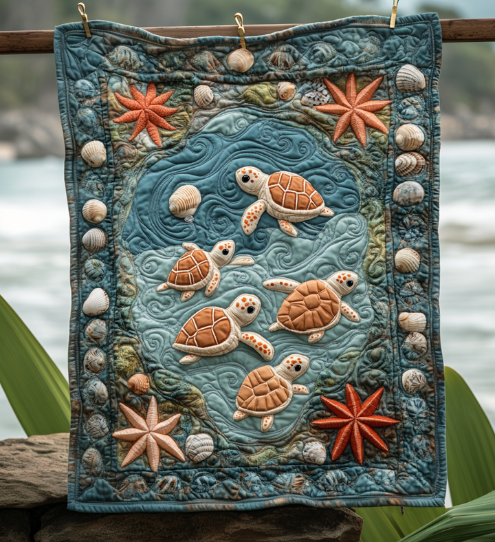 Clémence - Tapisserie artistique Tortues