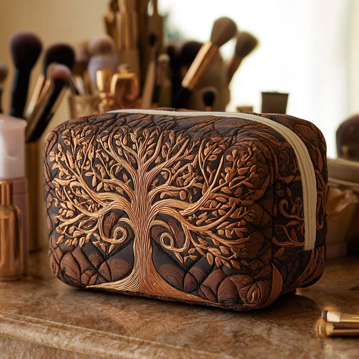 Joséphine - Trousse de toilette matelassée Arbre Ancestral