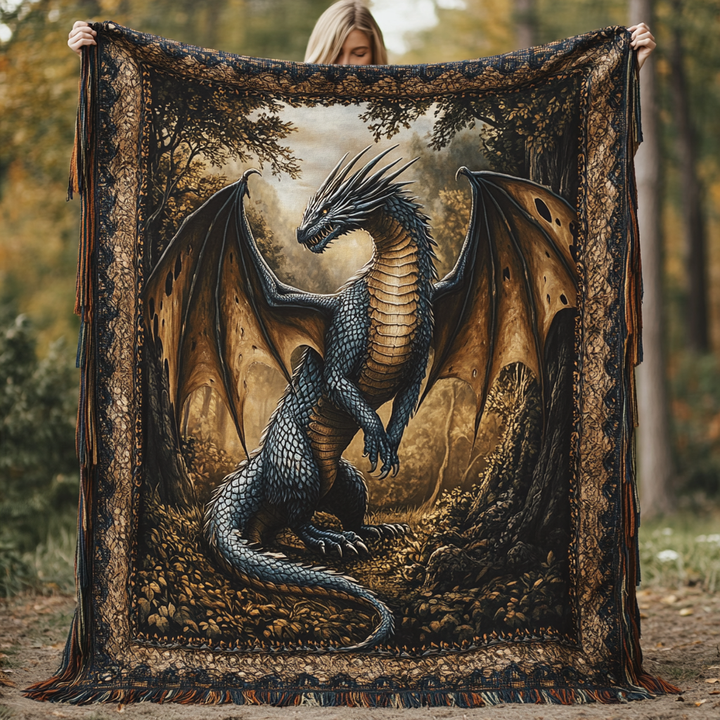 Colombe - Couverture matelassée Bois de Dragon Ancienne