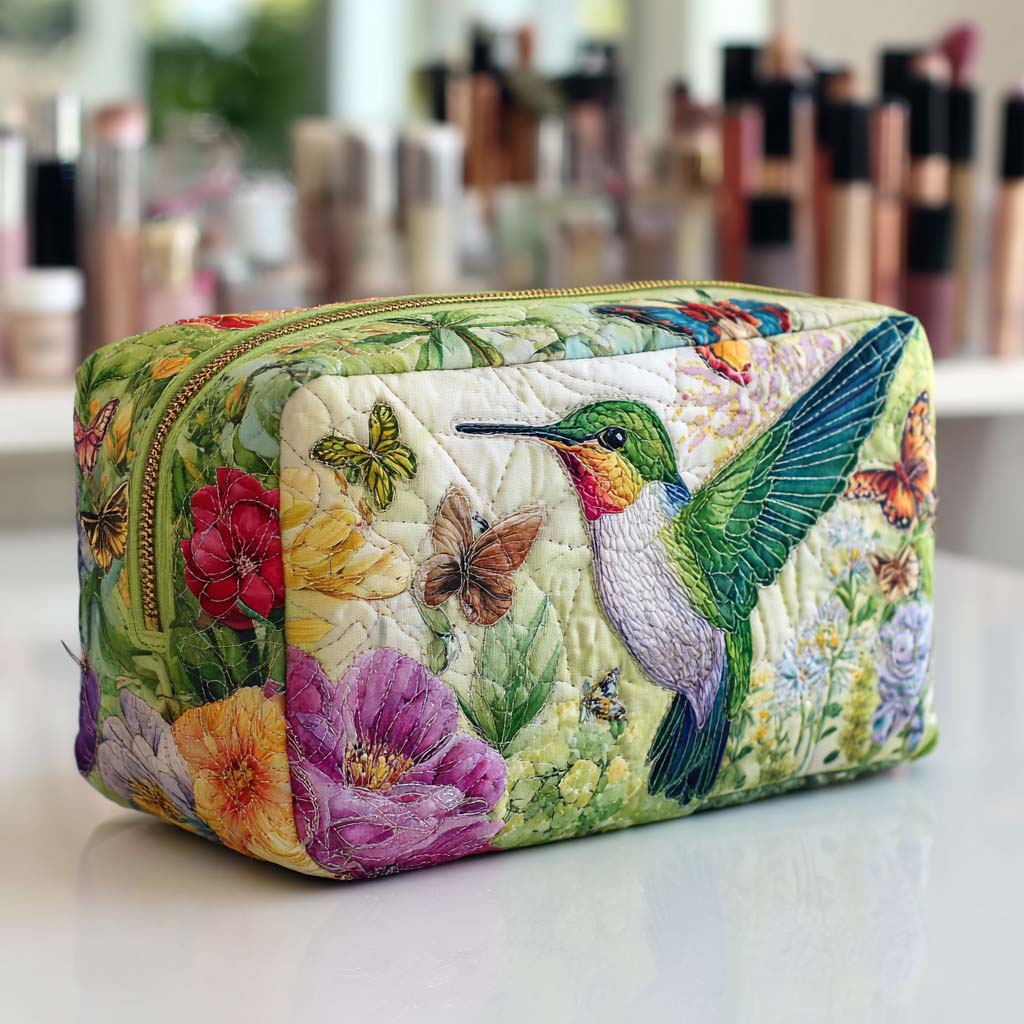 Apolline - Trousse de toilette matelassée Fleurs en Mouvement