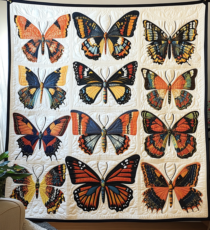 Lucie - Tapisserie artistique Papillons en Fleur