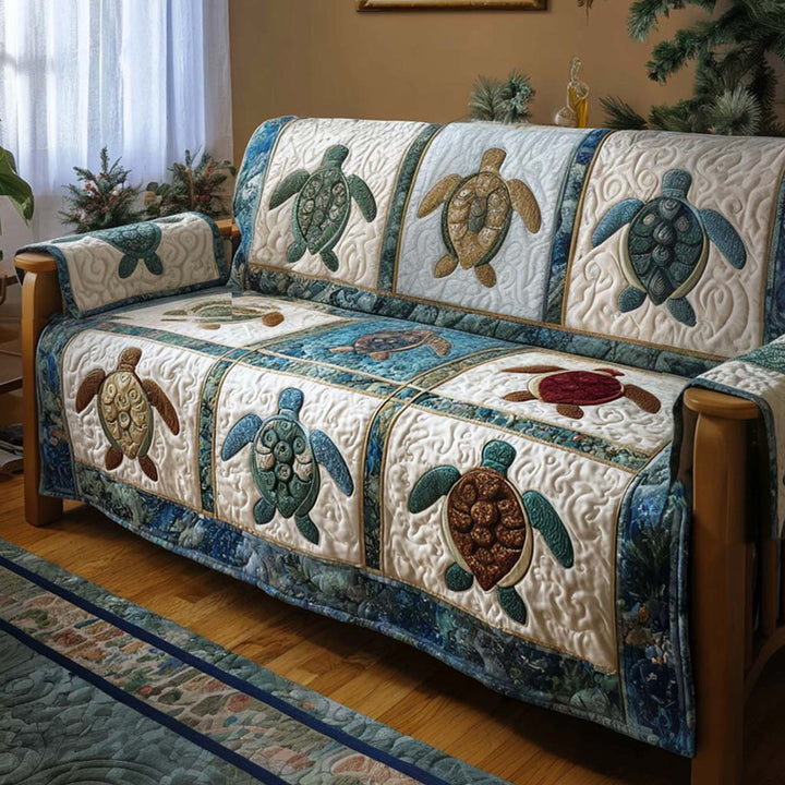 Colombe - Housse de canapé matelassée Tortue