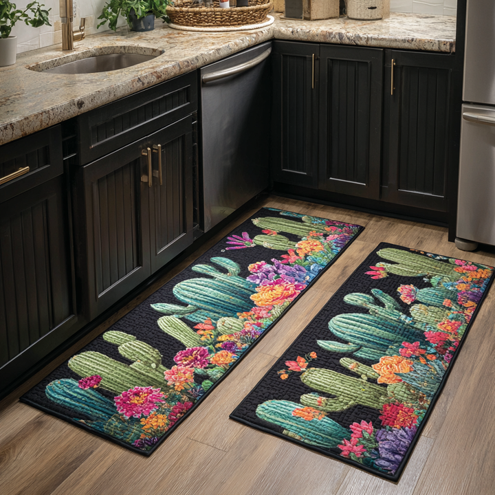 Axelle - Tapis de cuisine Cactus Fleuris