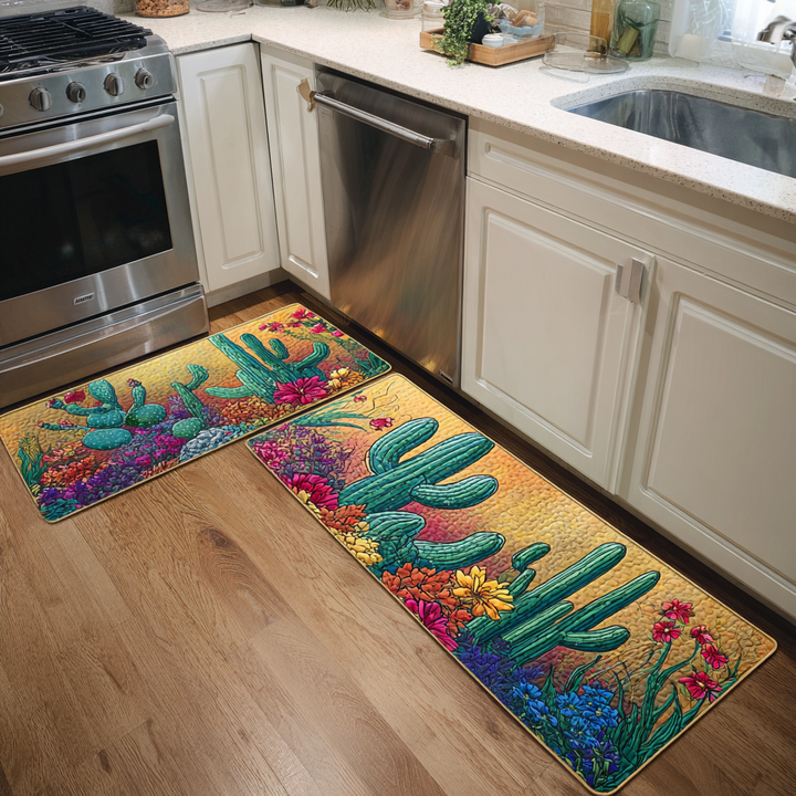 Charlotte - Tapis de cuisine Cactus au Coucher de Soleil