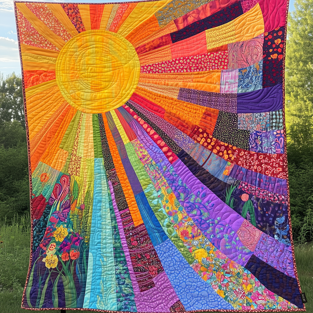 Éléonore - Couverture matelassée Soleil Rayonnant