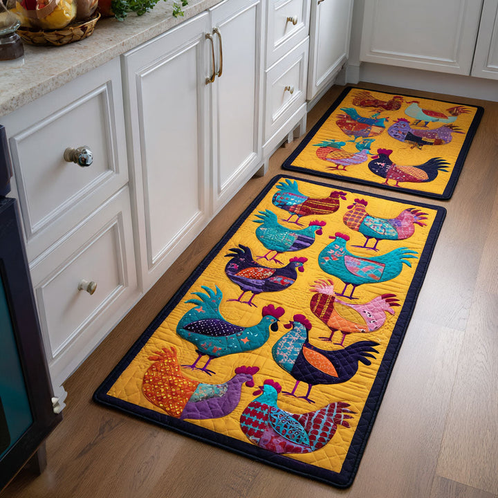 Lorraine - Tapis de cuisine Poules Décoratives
