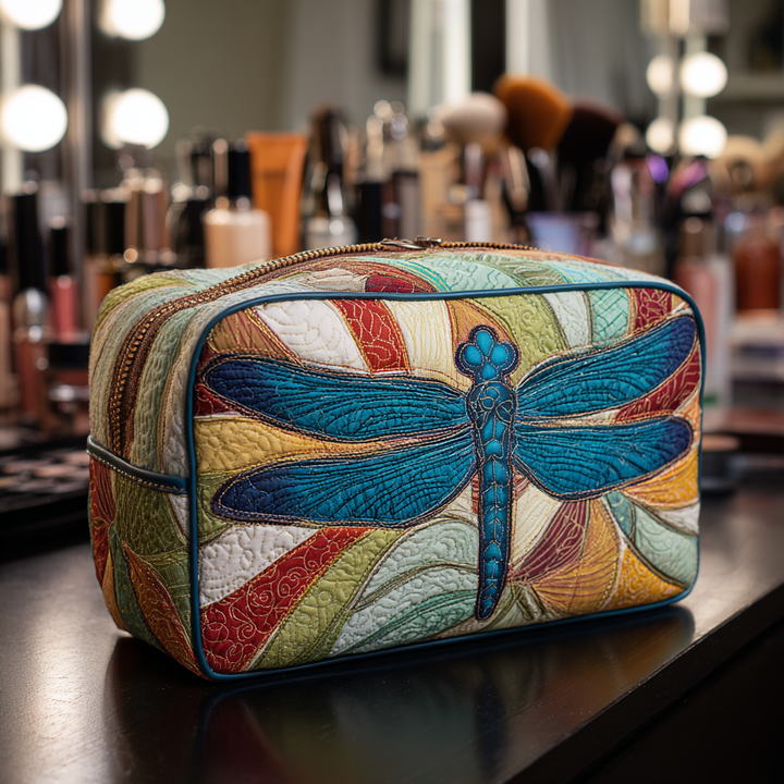 Colette - Trousse de toilette matelassée Libellule Colorée