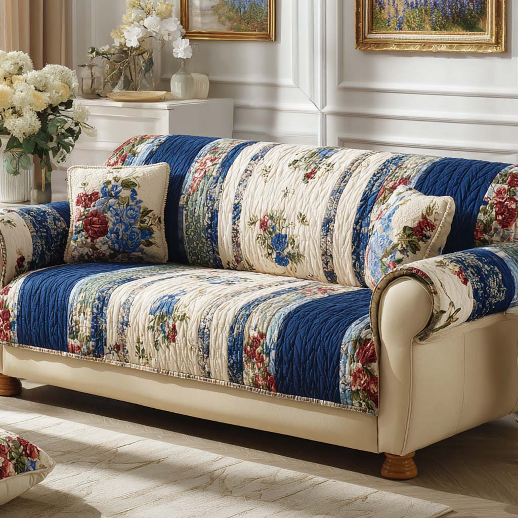 Flavie - Housse de canapé matelassée Style Américain