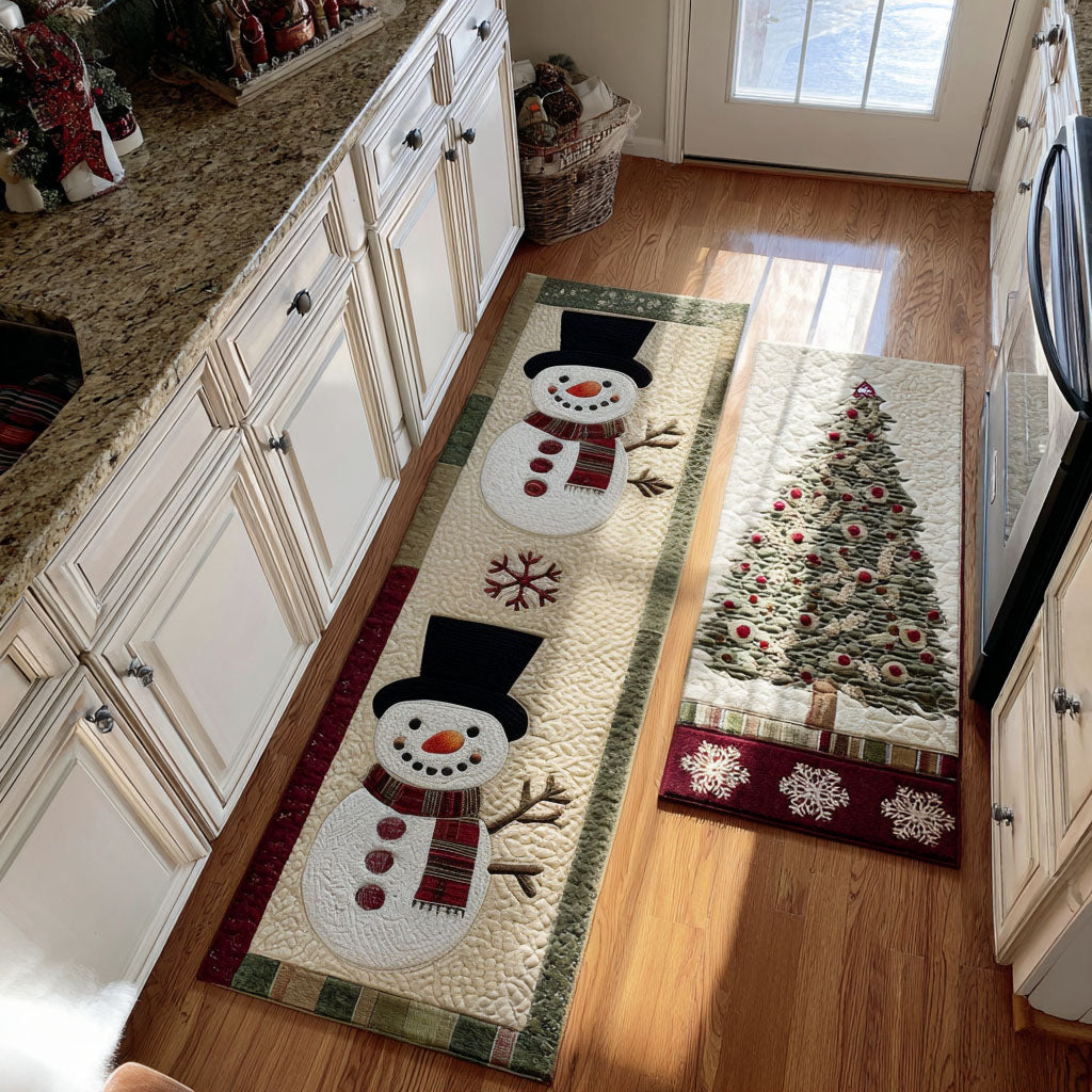 Constance - Tapis de cuisine Hivernal à Chalet Chaleureux