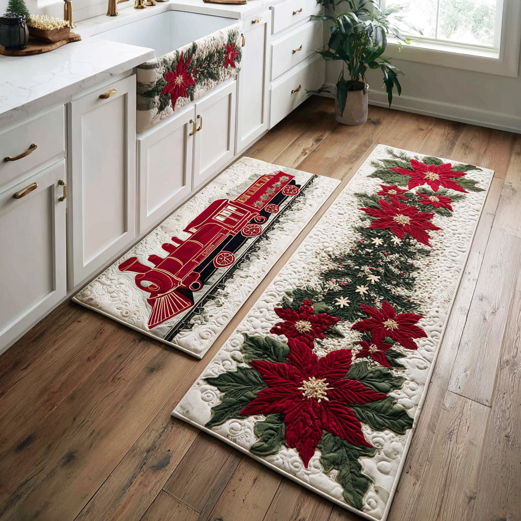 Jacqueline - Tapis de cuisine De Noël à Atmosphère de Fête