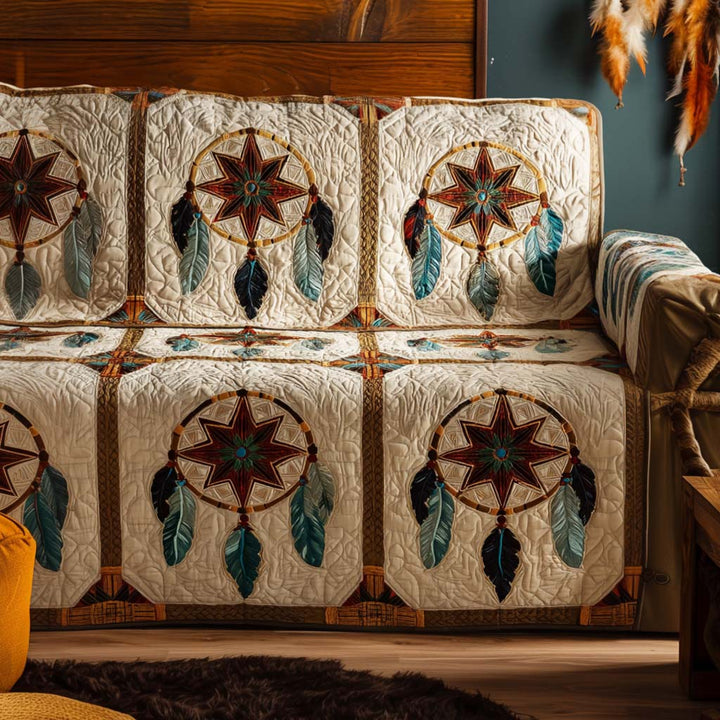 Constance - Housse de canapé matelassée Motif Décoratif