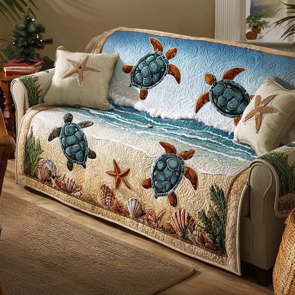 Colombe - Housse de canapé matelassée Tortue