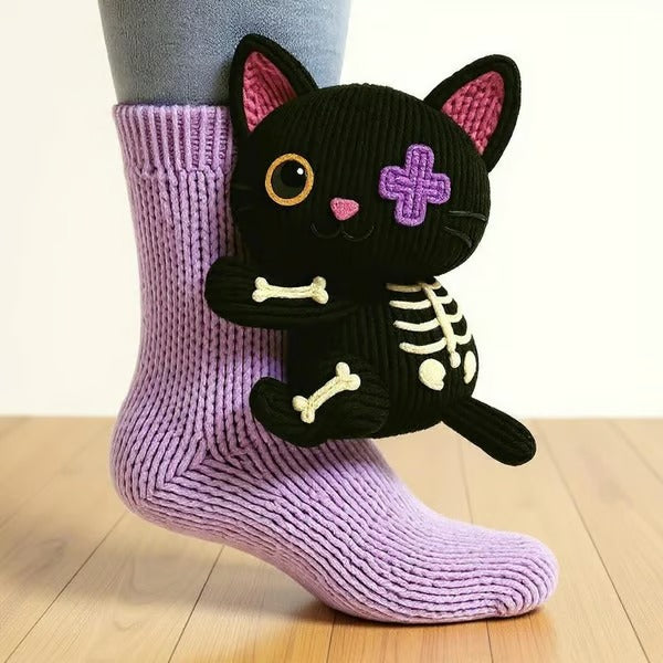 Justine - Chaussettes Chat Noir