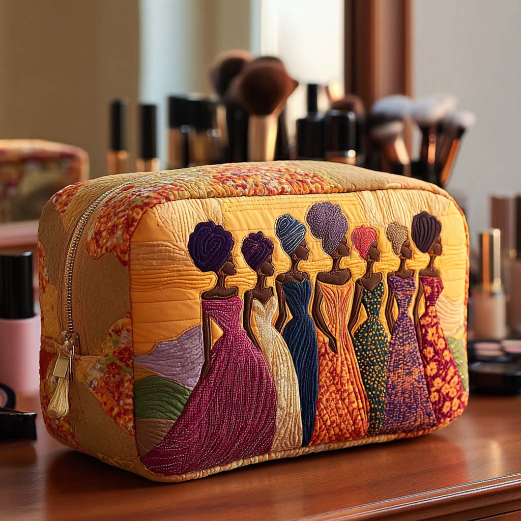 Églantine - Trousse de toilette matelassée Motif Délicate