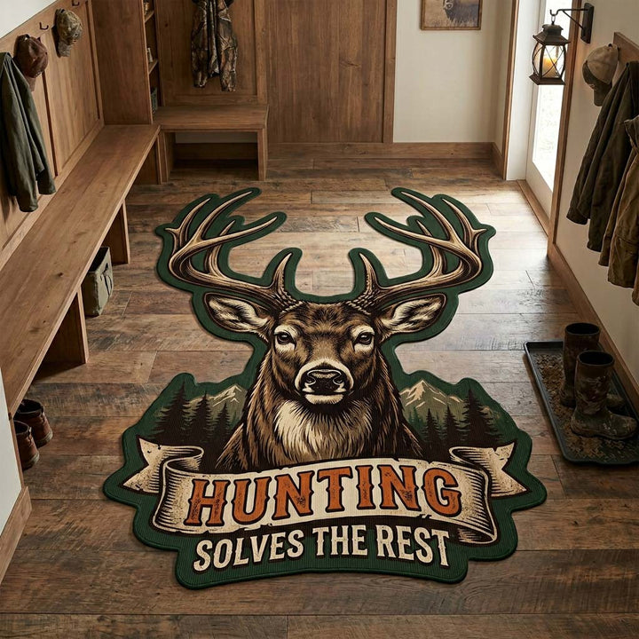Margaux - Tapis décoratif Bois de Cerf Émeraude
