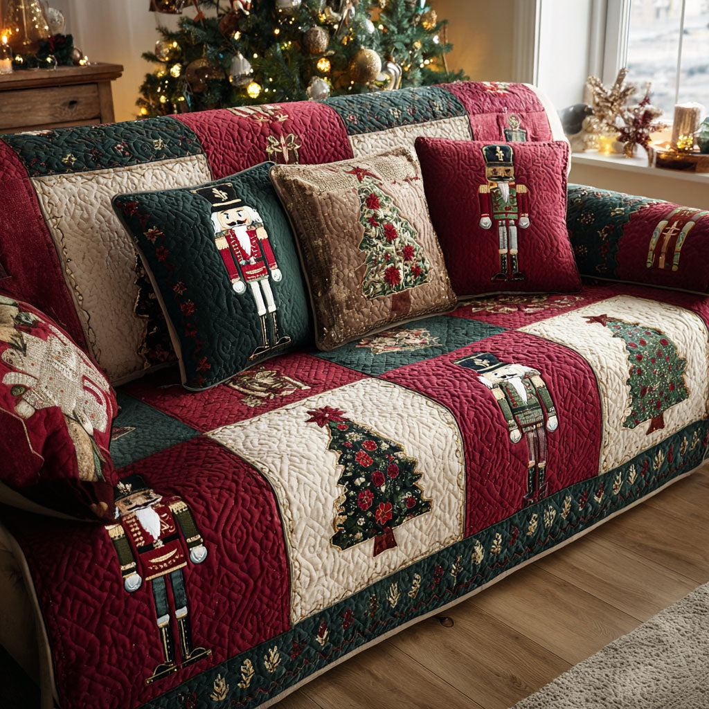 Julie - Housse de canapé matelassée Motif de Noël