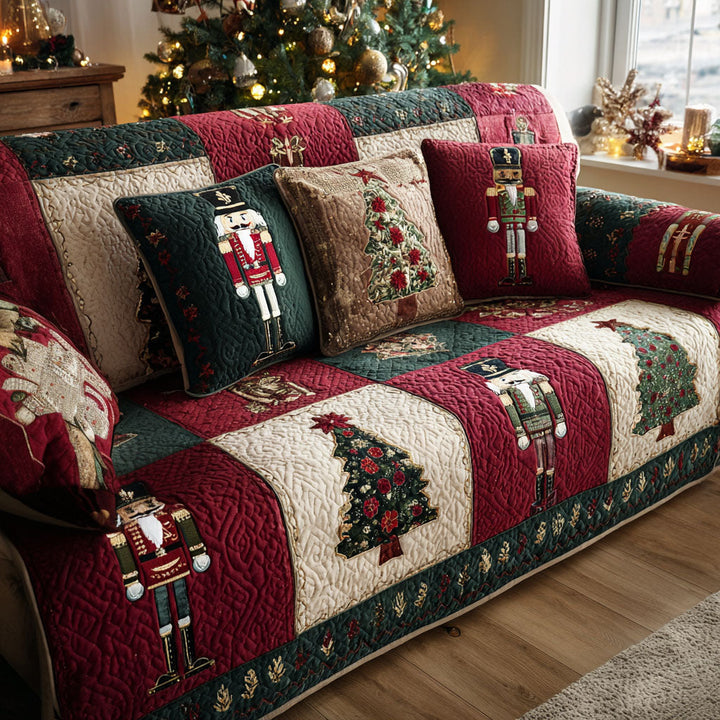 Julie - Housse de canapé matelassée Motif de Noël