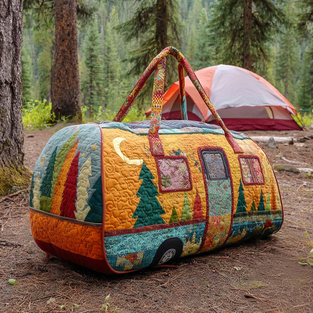 Sac de Voyage Matelassé - Camper en Forêt