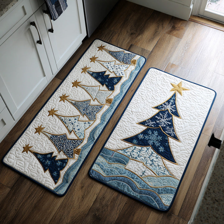 Domitille - Tapis de cuisine Hivernal à Arbre Enneigé