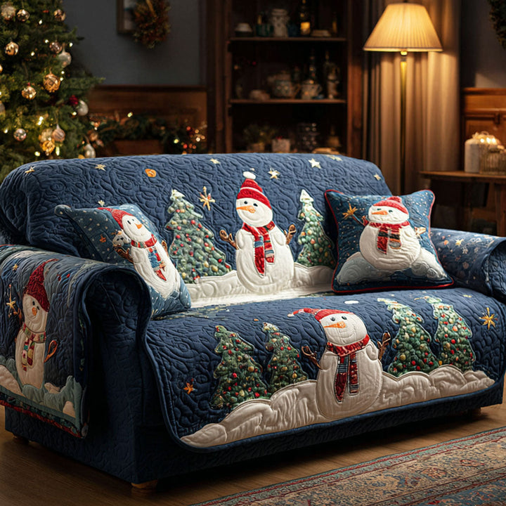 Cordélia - Housse de canapé matelassée Motif Hivernal