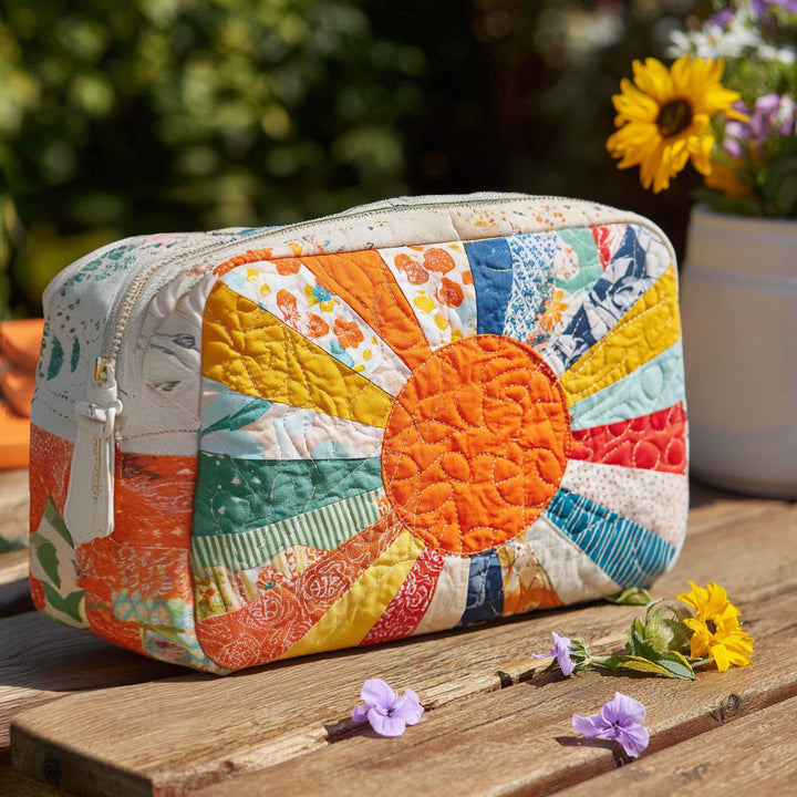 Adeline - Trousse de toilette matelassée Rayon Doré