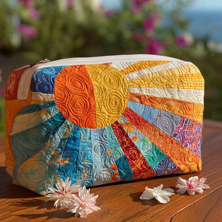 Bénédicte - Trousse de toilette matelassée Motif Rétro Colorée