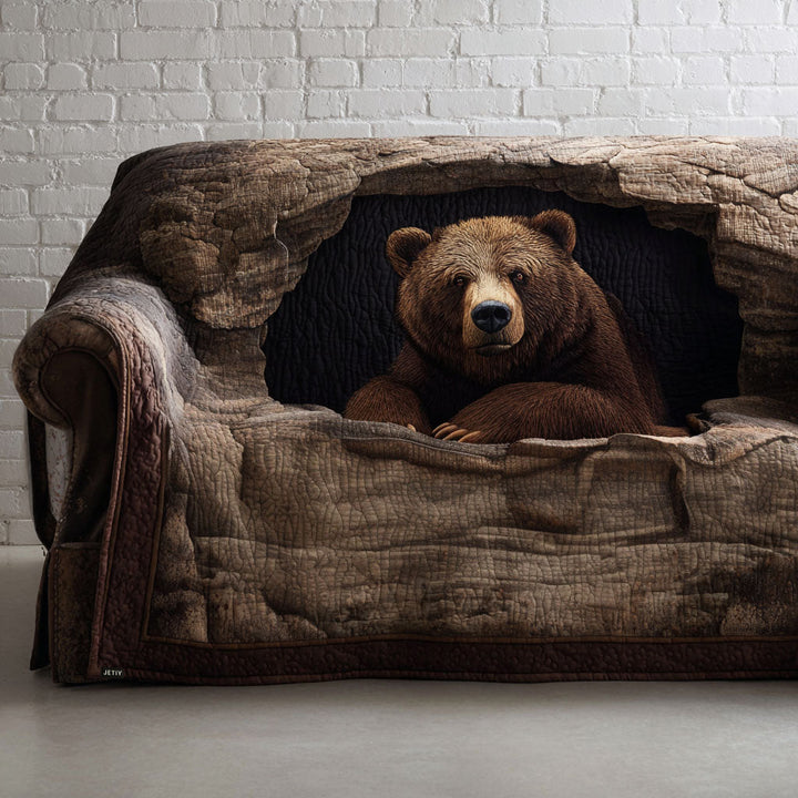 Camélia - Housse de canapé matelassée Ours Grizzly