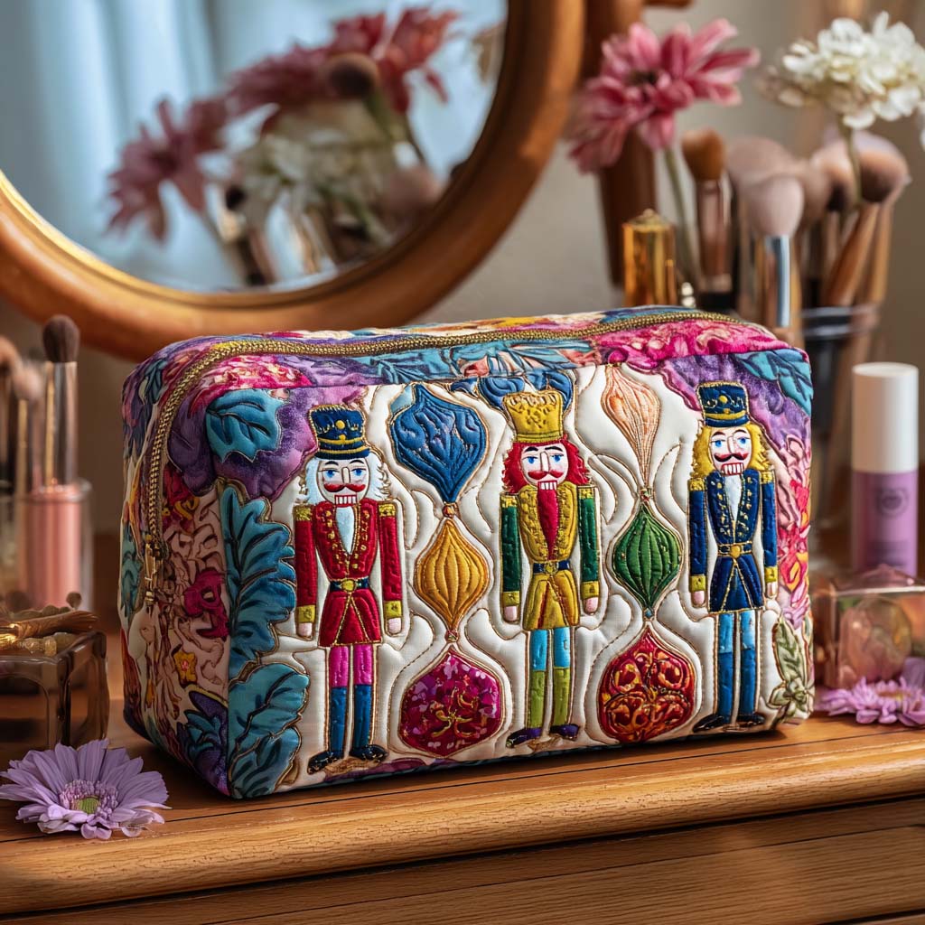 Olympe - Trousse de toilette matelassée Petit Soldat de Noël