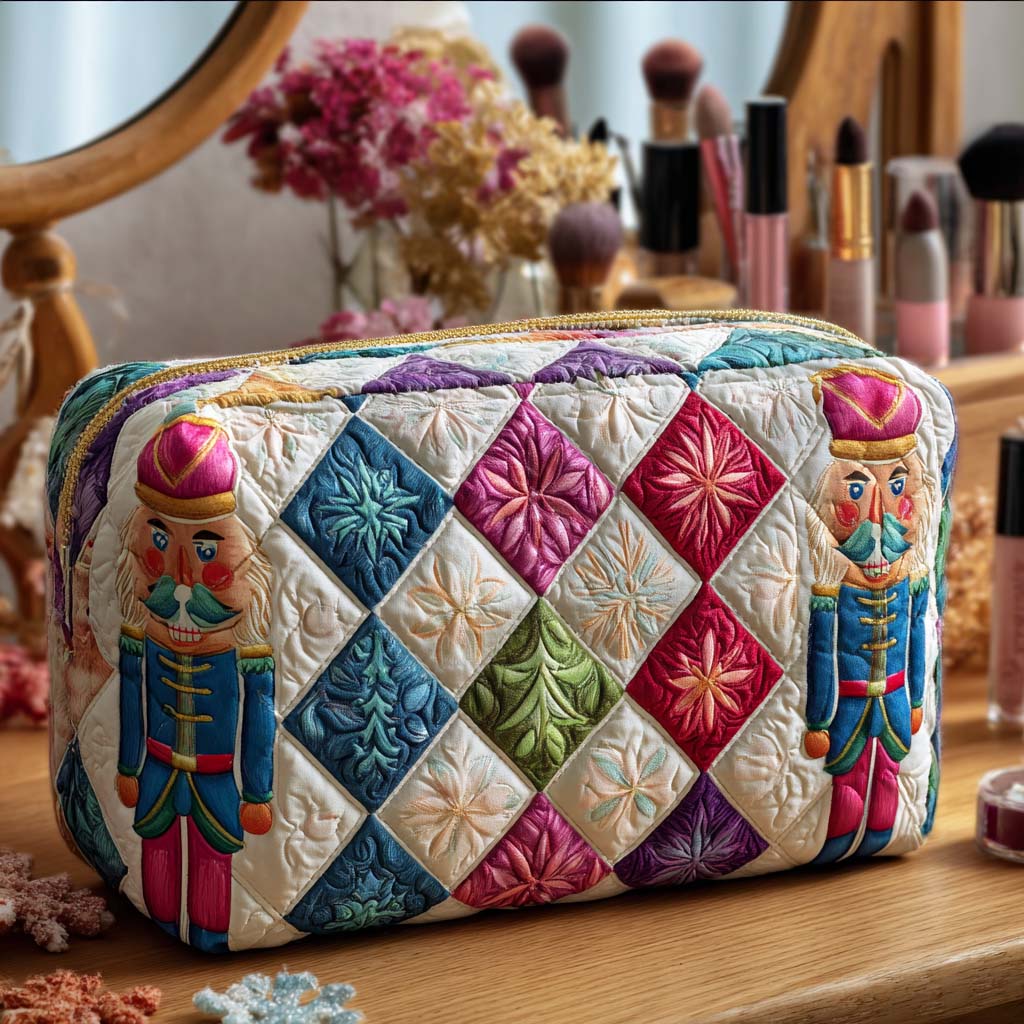 Morgane - Trousse de toilette matelassée Petit Soldat de Noël