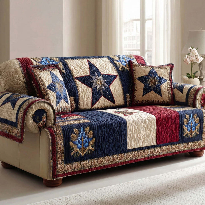 Flavie - Housse de canapé matelassée Style Américain