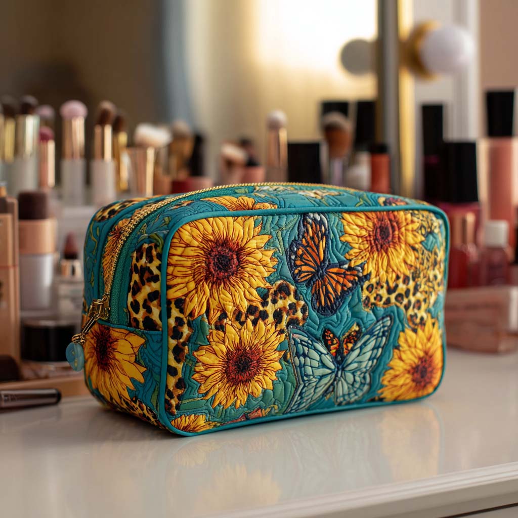 Faustine - Trousse de toilette matelassée Pétales Joyeux