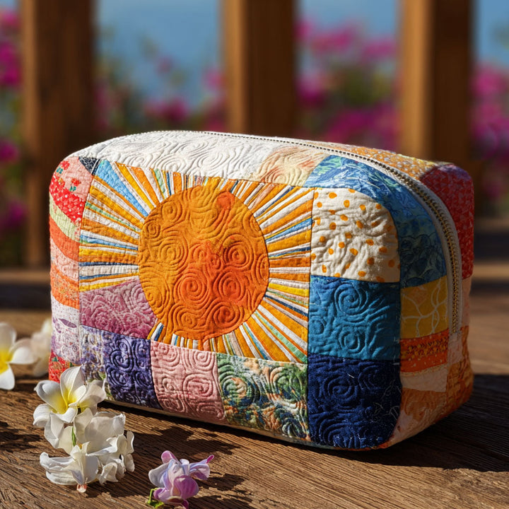 Clarisse - Trousse de toilette matelassée Soleil Délicat