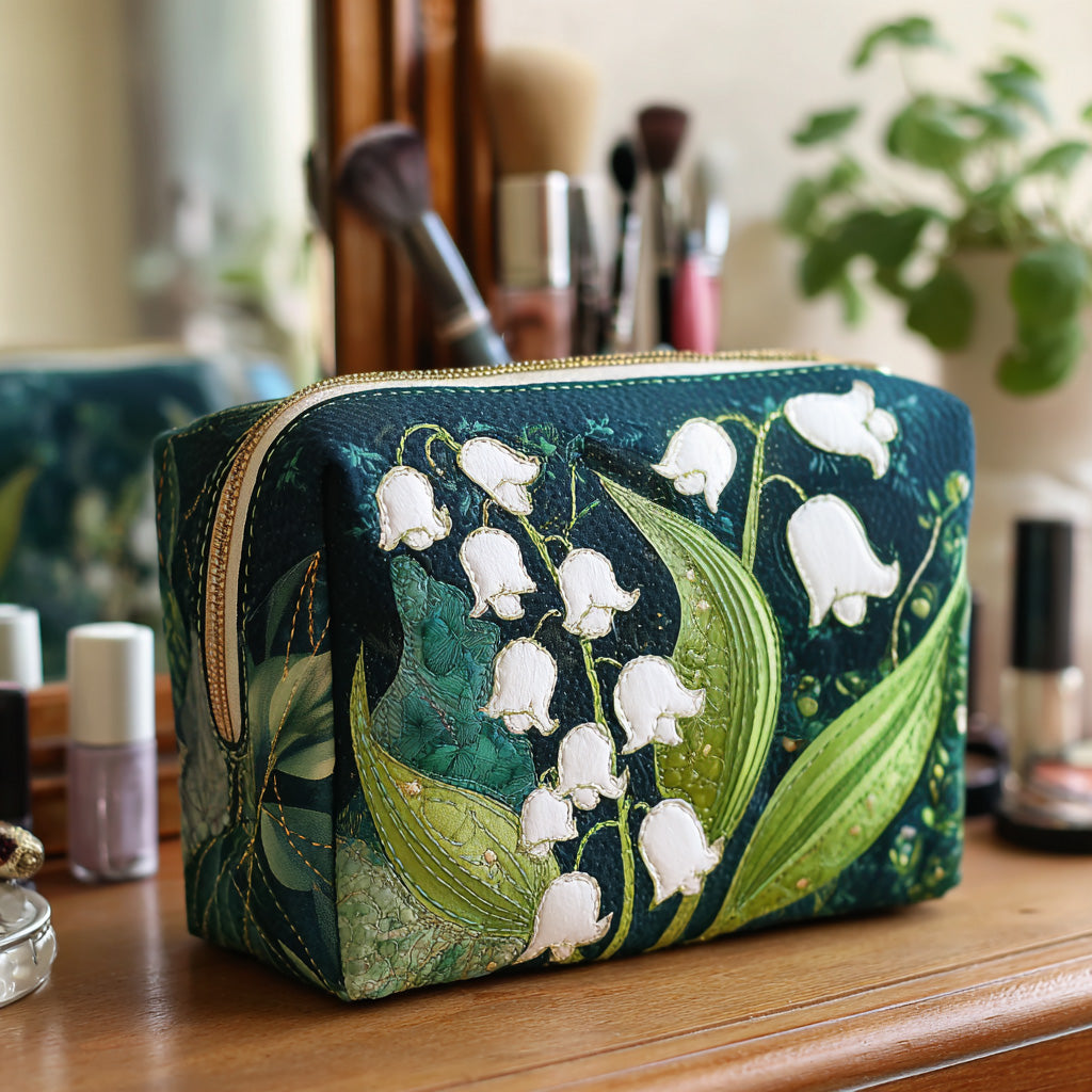 Cordélia - Trousse de toilette matelassée Lys Délicats