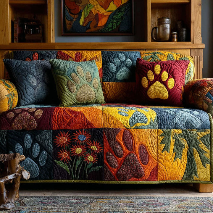 Chloé - Housse de canapé matelassée Empreintes de Patte