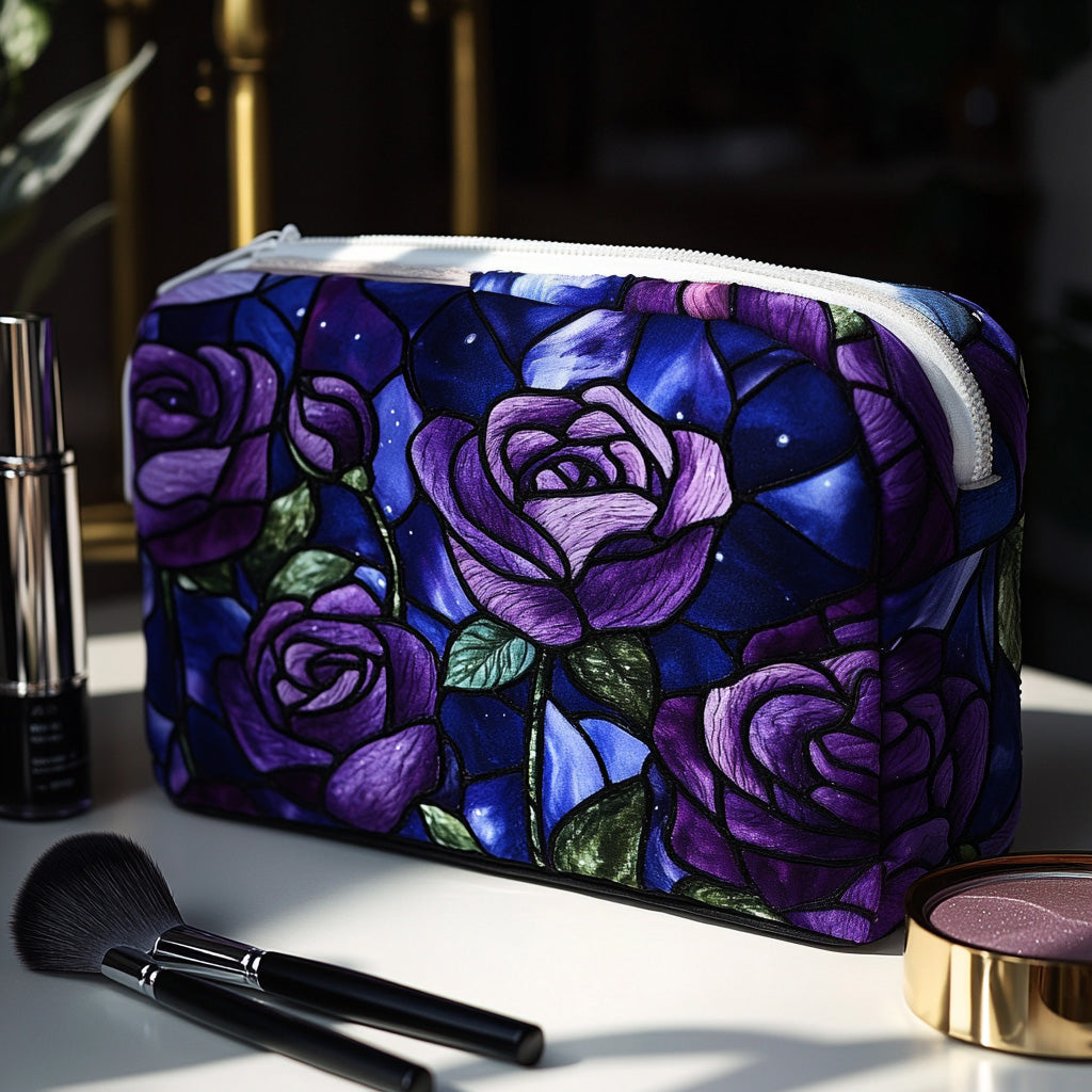 Camélia - Trousse de toilette matelassée Rose Nocturne
