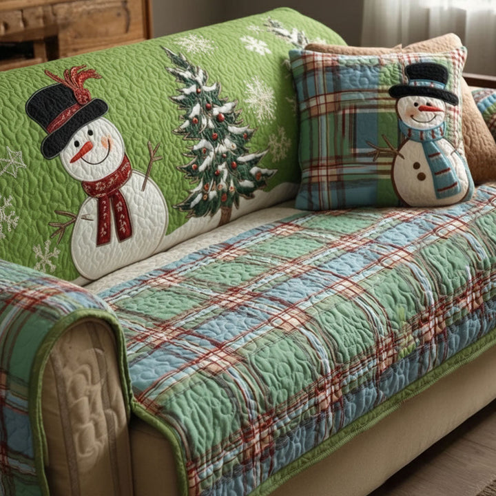 Adèle - Housse de canapé matelassée Motif de Noël