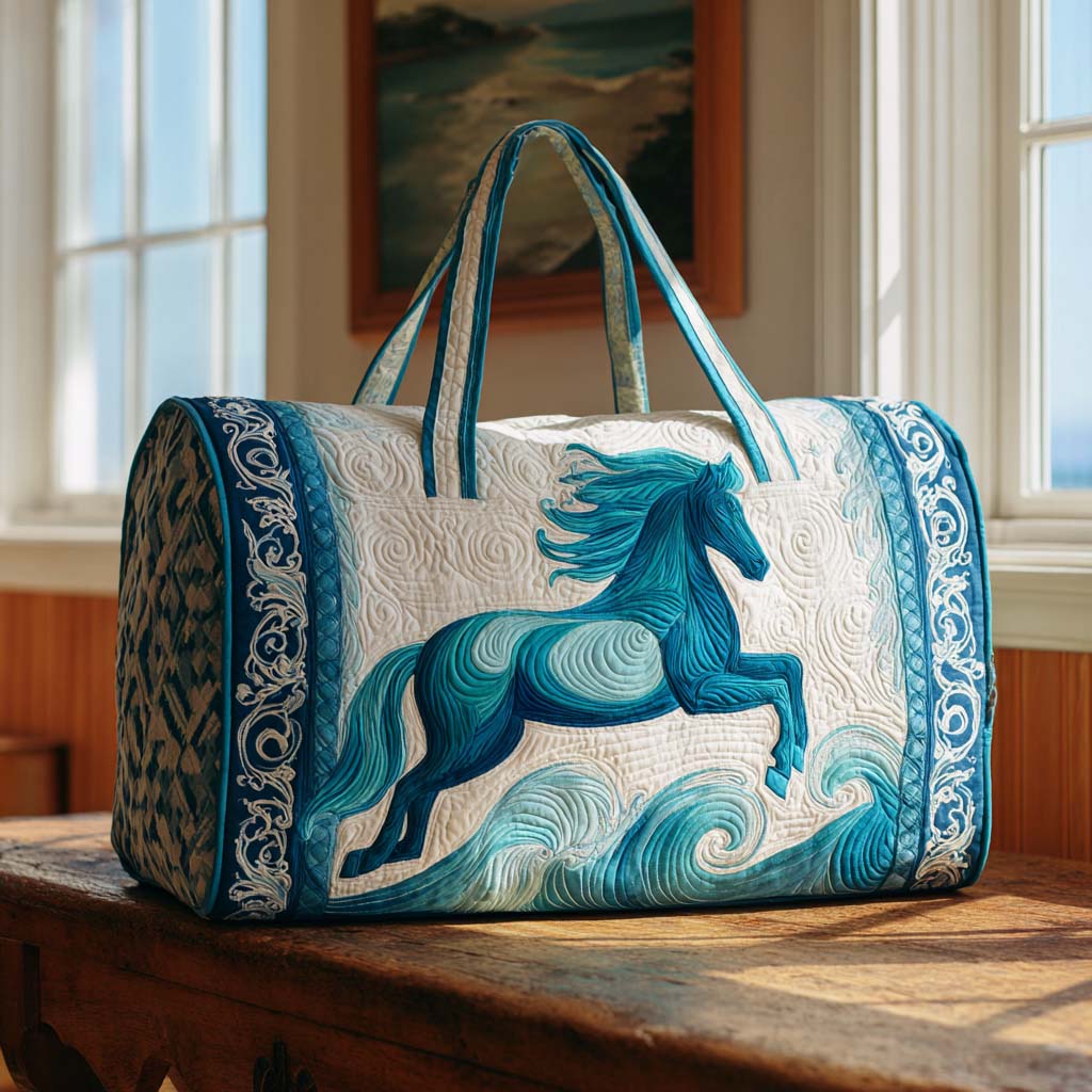 Sac de Voyage Matelassé - Cheval et Vagues
