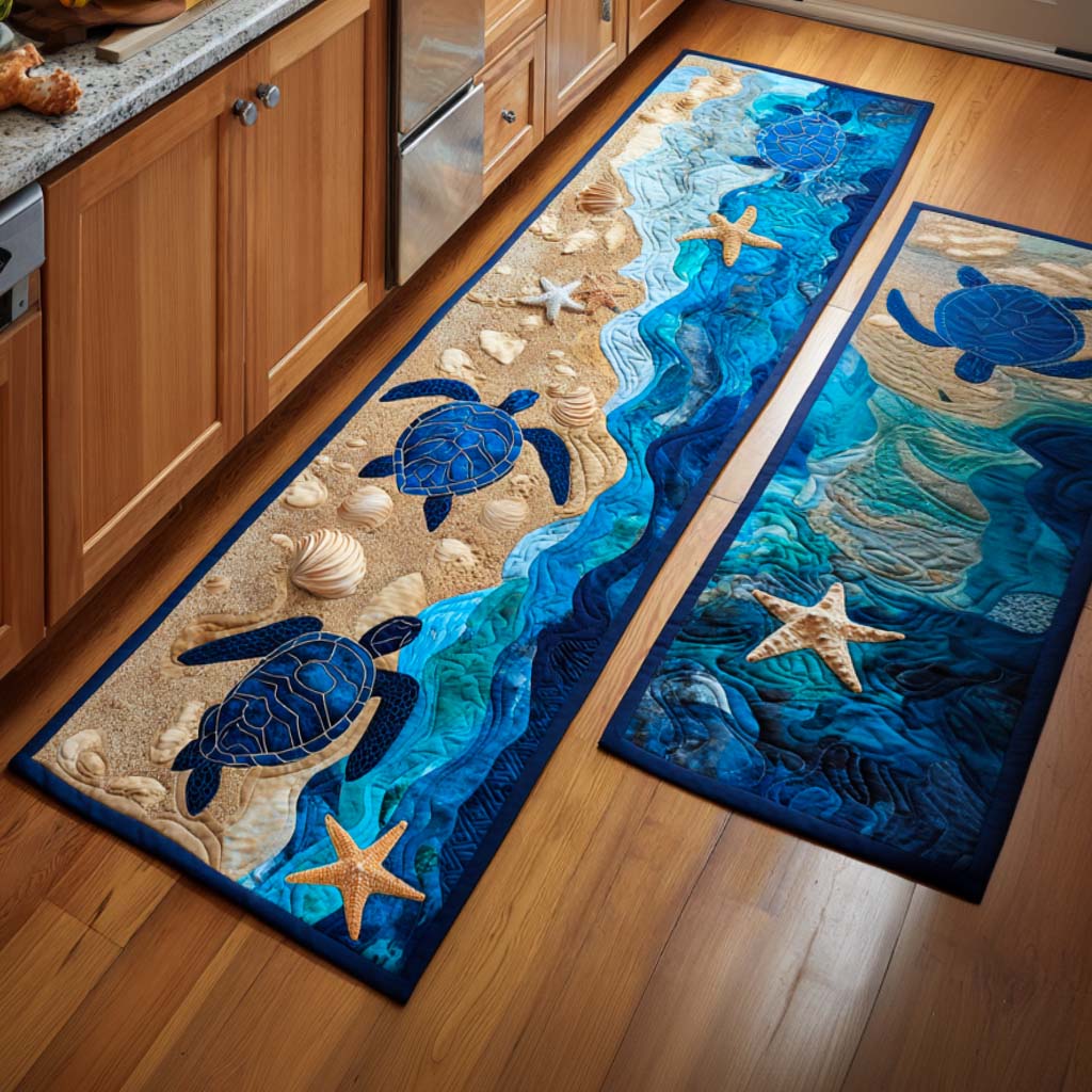 Mathilde - Tapis de cuisine Atmosphère Océanique Élégant