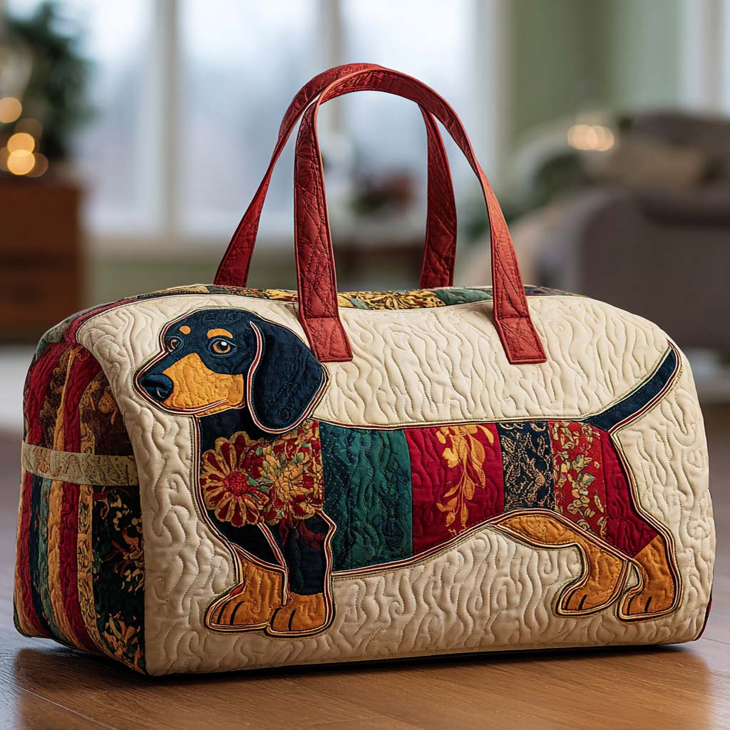 Sac de Voyage Matelassé - Chien Patchwork