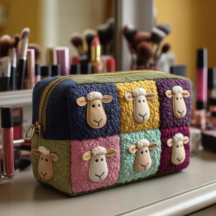 Sophie - Trousse de toilette matelassée Tissu Patchwork