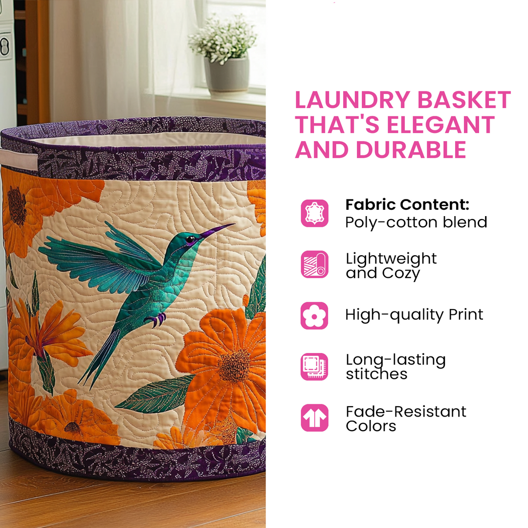 Panier à Linge Matelassé - Lupin Bleu