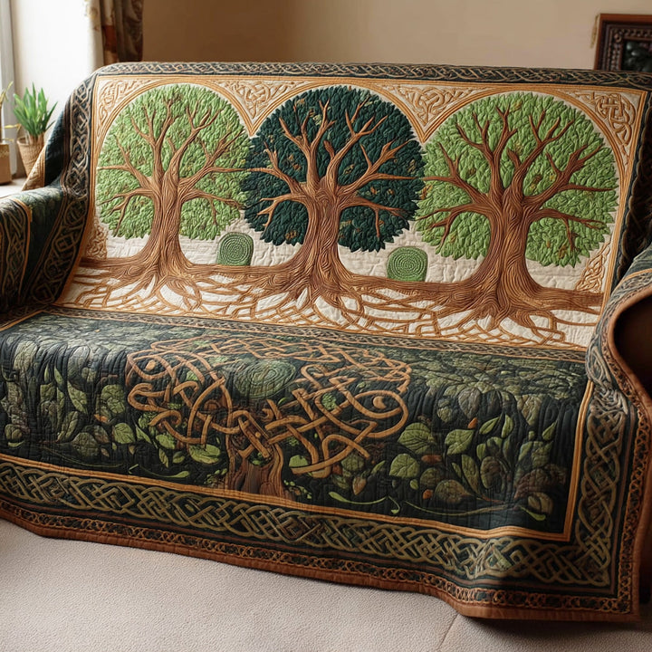 Isabelle - Housse de canapé matelassée Arbre de Vies