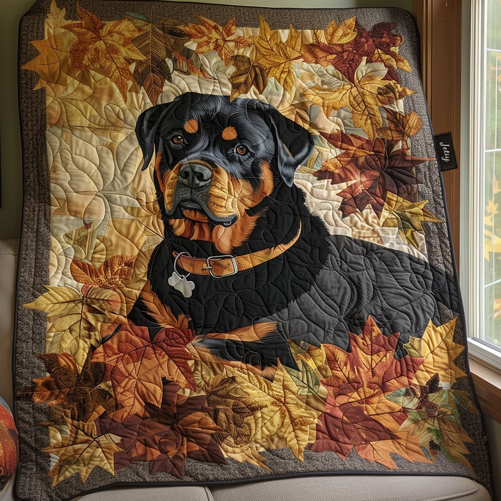 Cordélia - Couverture matelassée Rottweiler Automne Brise
