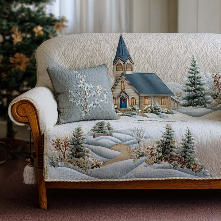 Charlotte - Housse de canapé matelassée Lumière Sacrée de Noël