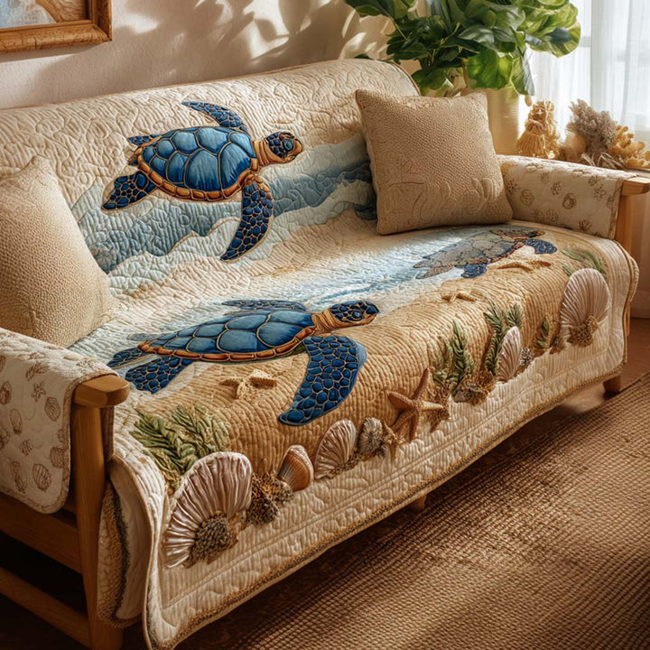 Colombe - Housse de canapé matelassée Tortue