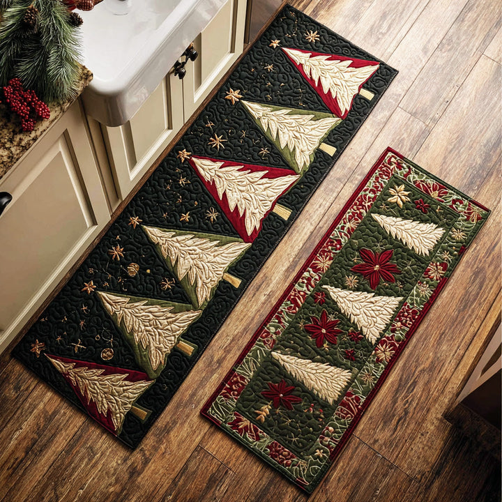 Edwige - Tapis de cuisine Hivernal à Arbre Enneigé