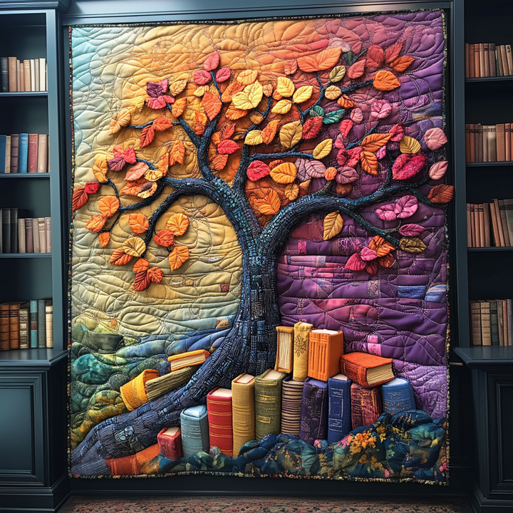 Félicité - Couverture matelassée Arbre de Livres