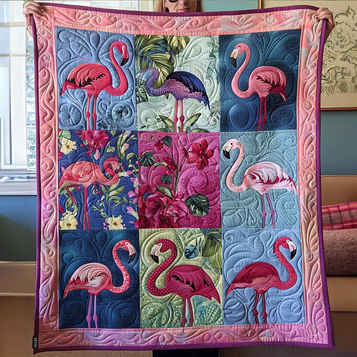 Camélia - Couverture matelassée Tropical Félicité