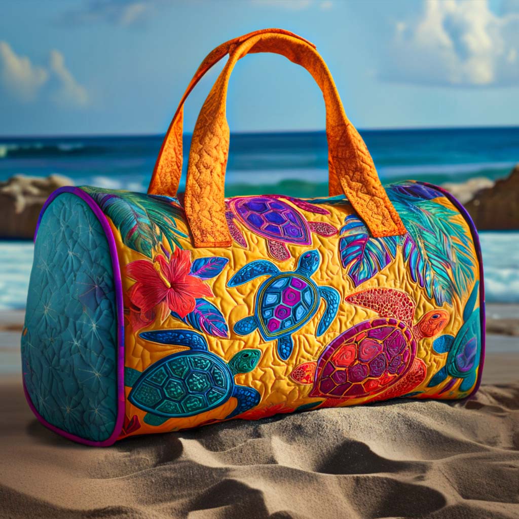 Sac de Voyage Matelassé - Tortues Colorées